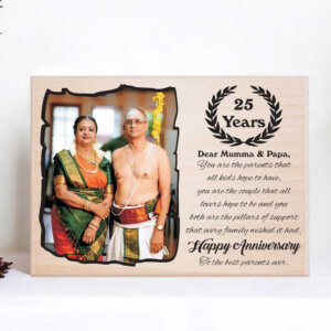 Customized Wooden Color Picture Frame for 25th Anniversary