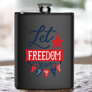 Let Freedom Bling Vintage Elegance Hip Flask