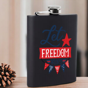 Let Freedom Bling Vintage Elegance Hip Flask