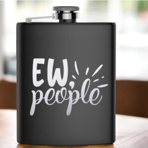 Ew People Deluxe Engraved Hip Flask