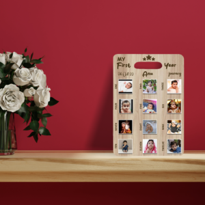 Personalized Premium Wooden Baby Photo Board For W...