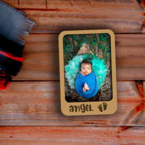 Personalized Wooden Baby Photo Fridge Magnets Set ...