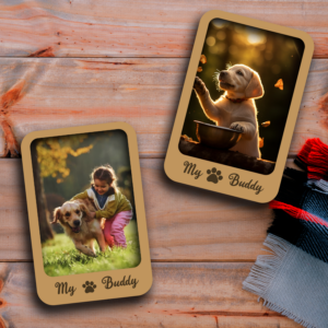 Personalized Dog Photo Fridge Magnets Set Of 2