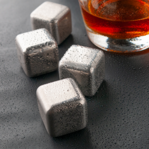 Reusable Stainless Steel Ice Cubes Set of 4