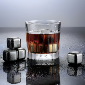 Reusable Stainless Steel Ice Cubes Set of 4