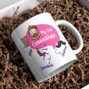 My Dad Essentials Chai Cricket & Charisma Best Dad Mug