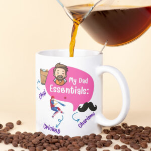 My Dad Essentials Chai Cricket & Charisma Best Dad Mug