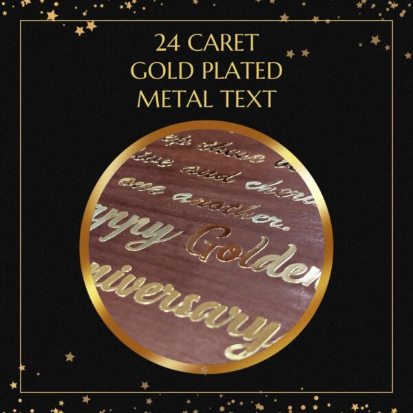 24 caret gold plated text