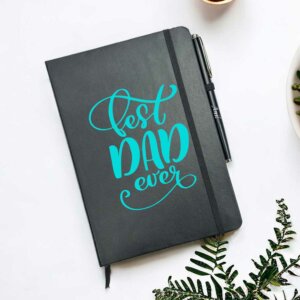 Premium Best Dad Ever Text Diary for Father (Black...