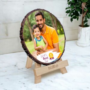 Personalized Colored Wooden Slice Photo Frame for ...