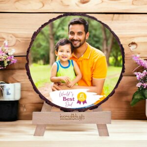 Personalized Colored Wooden Slice Photo Frame for ...