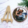 wooden slice frame for couple