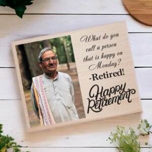 Customized Wooden Printed Retirement Photo Frame &...