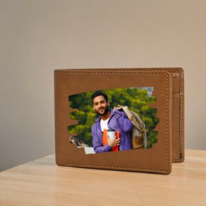 Stylish Croc Personalized Photo Wallet for Men