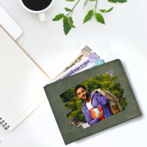 Custom Green Photo Wallet for Men – Personalized Picture Wallet