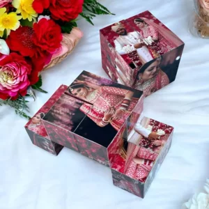 Premium Wooden Rolling Cube With Personalized Phot...