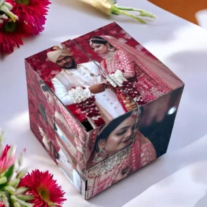 Premium Wooden Rolling Cube With Personalized Photos