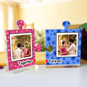 Customized Photo Puzzle Frame for Couples – ...