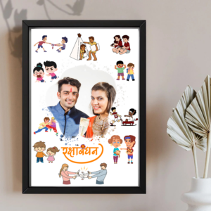 Personalized Photo Frame Siblings Gift for Rakshab...