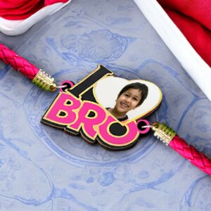 Personalized I Love Bro Photo Incredible Rakhi