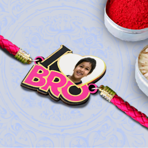 Personalized I Love Bro Photo Incredible Rakhi