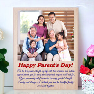 Personalized Wooden Premium Photo Frame Gift For Parents