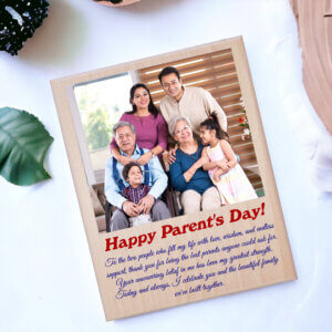 Personalized Wooden Premium Photo Frame Gift For Parents