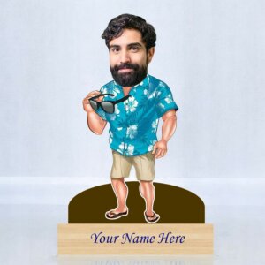 Personalized Caricature for Cool Man with Custom Name