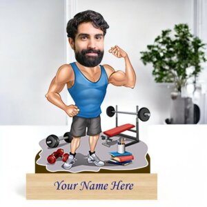 Personalized Caricature for GYM Lover with Custom ...