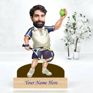 Personalized Caricature For Tennis Player with Cus...