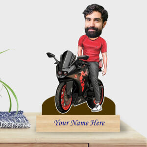 Personalized Caricature for Bike Lover with Custom...