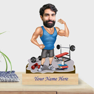 Personalized Caricature for GYM Lover with Custom ...