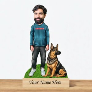 Personalized Pet Caricature for German Shepherd Pe...