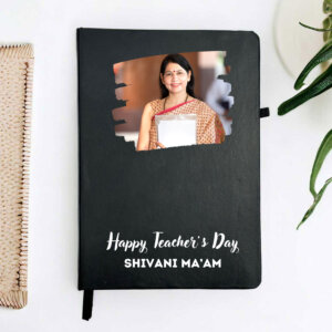 Best Teacher Ever Personalized Black Diary With Pe...