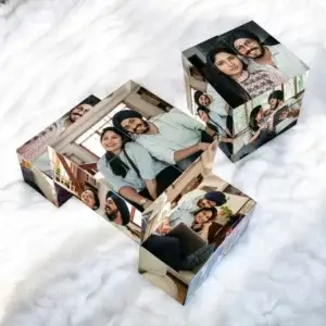 Personalized Premium Wooden Rolling Dice Cube With Photos