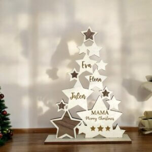 Personalized Star Christmas Tree Home Décor