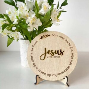 Decorative Wooden Jesus Frame With Quote