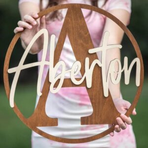 Personalized Premium Wooden Name Wall Emblem