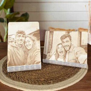 Personalized Engraved Wooden Couple Photo Frame