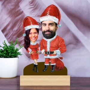 Personalized Mr & Mrs Santa Photo Caricature ...