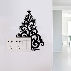 Premium Wooden Tree Door Corner Emblem Set of 2