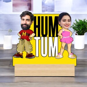 Personalized HUM TUM Couple Caricature