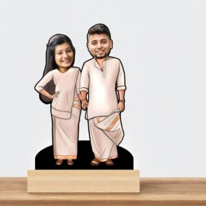 Personalized Couple Caricature in Ethnic Style