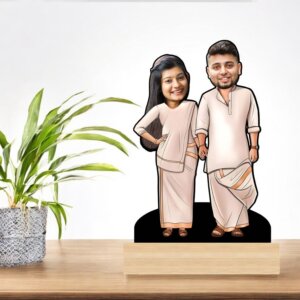 Personalized Couple Caricature in Ethnic Style