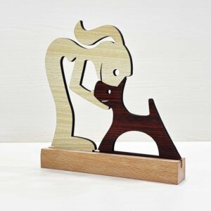 Premium Home Decor Wooden Statue For Pet Lover