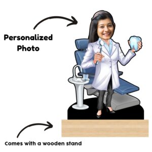 Personalized Female Dentist Caricature