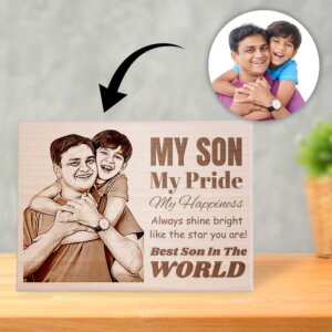 Customized Engraved Wooden Photo Frame Gift For So...