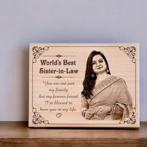 Custom Engraved Wooden Photo Plaque Gift For Siste...