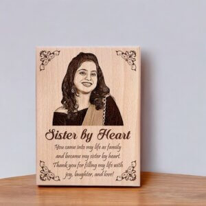 Personalized Engraved Wooden Photo Frame For Sister-In-...