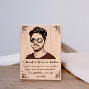 Personalized Engraved Wooden Photo Frame Gift For Broth...